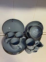 Сервіз Ardesto Bagheria 30 предметів сірий Grey, фото 4