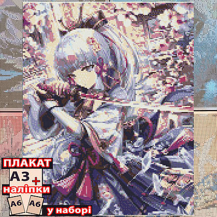 Алмазна мозаїка Genshin Impact Аяка Камісато (40*50) / Геншин Імпакт
