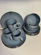 Сервіз Ardesto Bagheria 26 предметів сірий Grey, фото 4