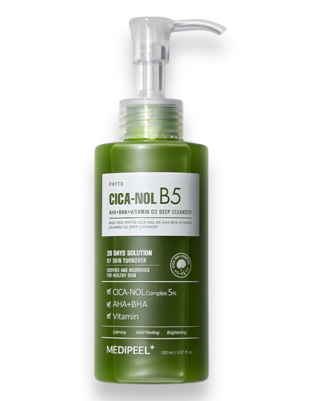 Киснева очищувальна гель-пінка для обличчя Medi Peel Phyto Cica-Nol B5 AHA BHA Vitamin Calming O2 Deep Cleanser, 150 мл