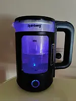 Дисковий електричний чайник Rainberg 2200 Вт 2.0 л  Скляний (LED підсвічування)