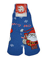 Шкарпетки жіночі махрові з новорічним принтом 36/39
