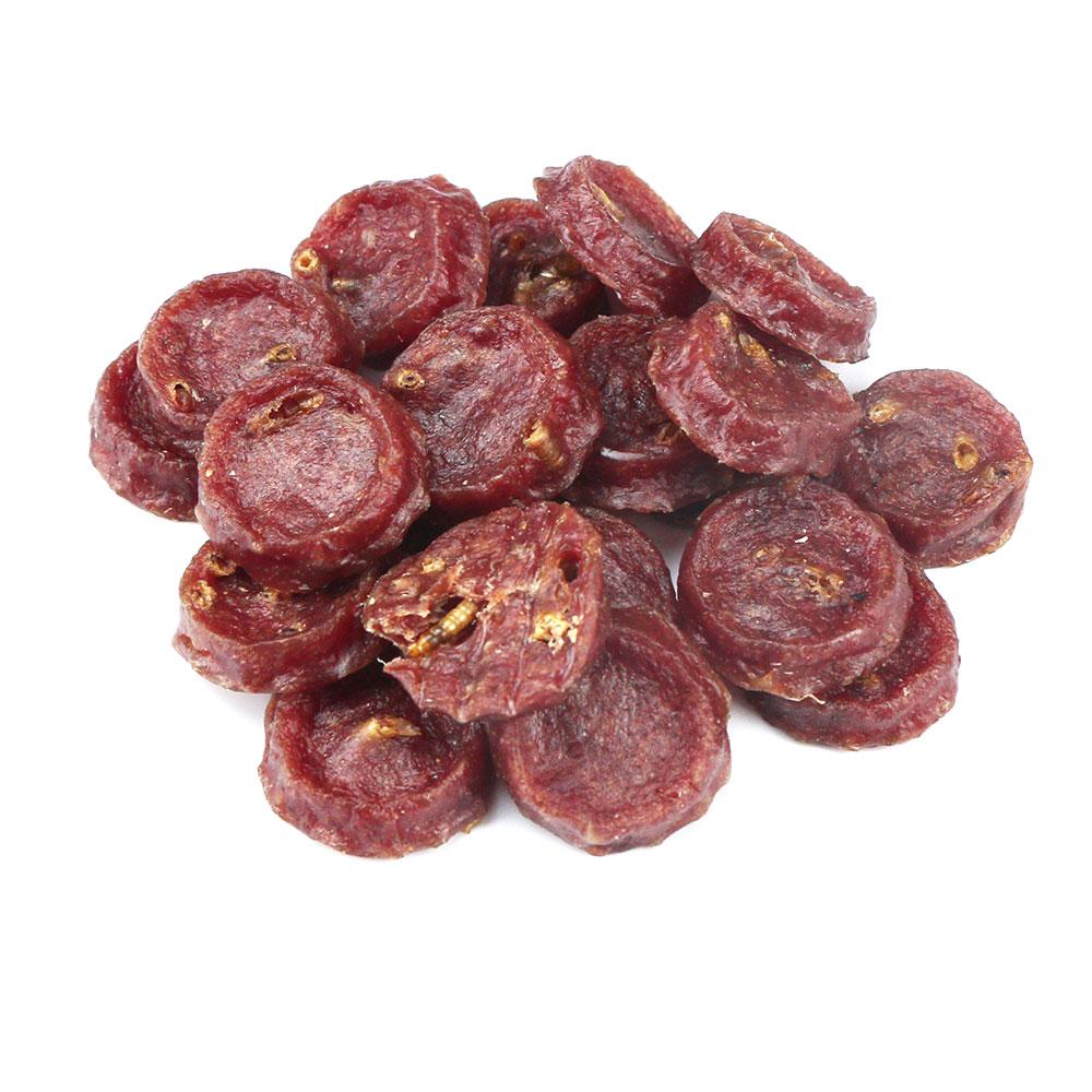 Ласощі для собак качині медальйони з комахами 3 см ZooFooD 500 г, фото 1