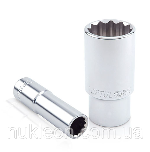 Популярний! Головка торцева глибока 1/2" 12-гр. 09мм Toptul BAEF1609 - Краща якість тільки на Nukleon.com.ua