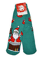 Шкарпетки жіночі махрові новорічний принт 36-39