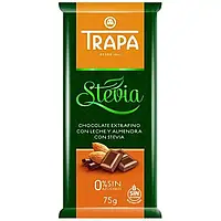 Шоколад молочний з мигдалем без цукру Trapa, 75г