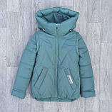 Дитяча куртка-жилетка для дівчинки демісезонна на весну-осінь Осіння курточка Зигзаг на підлітків 146, фото 3