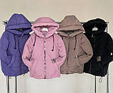 Модна Осіння куртка-жилетка для дівчинки підлітка Дитяча демісезонна курточка Ромбик на весну осінь 152, фото 8