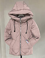 Осіння дитяча куртка-жилетка 2в1 на дівчинку весна осінь Демісезонна курточка Ромбик для дітей капучино 122