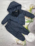 Костюм дитячий демісезонний: куртка та штани на флісі для хлопчика весна осінь Чорний комплект Твікс 80-86, фото 9