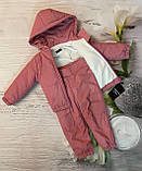 Курточка зі штанами на флісі дитяча для дівчинки демісезонна весна осінь Червоний костюм Твікс 80-86, фото 7