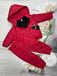 Курточка зі штанами на флісі дитяча для дівчинки демісезонна весна осінь Червоний костюм Твікс 80-86, фото 4