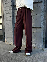 Класичні жіночі брюки з костюмної тканини з фактурною стрілкою Bf488