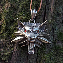 Відьмак Великий, школа Вовка, Голова Вовка, Ґеральт з Рівії, Великий кулон, амулет, фото 4