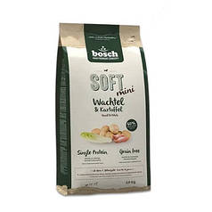 Напіввологийкорм для собак Bosch Бош "Софт  Плюс Міні" з перепілкою та картоплею 1 кг