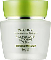 Зволожувальний крем для обличчя з екстрактом алое 3W Clinic Aloe Full Water Activating 50 г (880946, 7404805 — 191