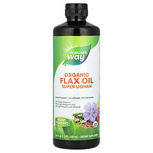 Лляна олія Nature's Way "Organic Flax Oil Super Lignan" з лігнанами (720 мл)