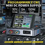 Fnirsi DPS 150 лабораторний блок живлення портативний, регульований, вхід Type-C/DC, фото 3
