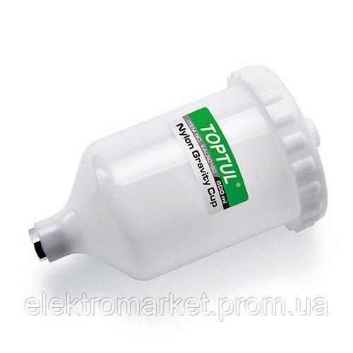 Бачок для краскопульта пластиковый 600 мл (внутренняя резьба M16*1.5 ...