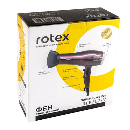 Фен Rotex DeliСateСare Pro RFF202-V 2000 Вт фіолетовий ID 4928126, фото 4