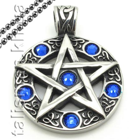 Кулон AST05 Пентаграма (синій)