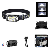 Ліхтар акумуляторний налобний Police PL-181 LED ліхтарик магніт, фото 2