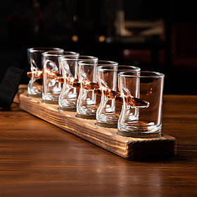 Набір чарок з кулею 6 шт на підставці