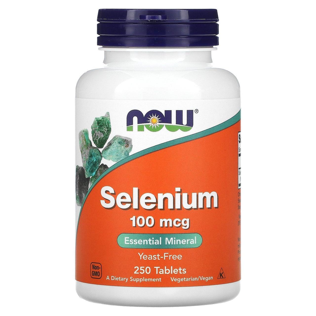 Селен без дріжджів Now Foods (Selenium) 100 мкг 250 таблеток BX999