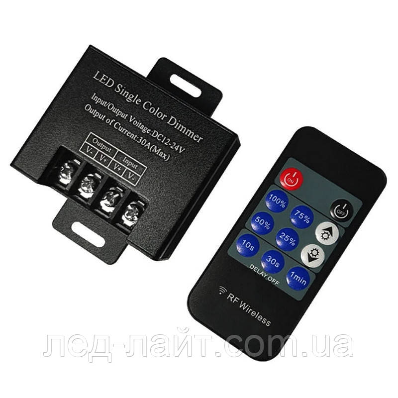 LED дімер 12-24V 30A, пульт RF 11 кнопок