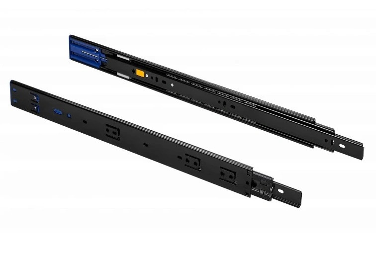 Направляюча з доводчиком чорного кольору 450мм кулькові телескопічні Versalite Plus+ GTV, фото 1