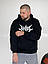 Толстовка чоловіча осіння весняна з капюшоном кофта худі chaos чорна, фото 2
