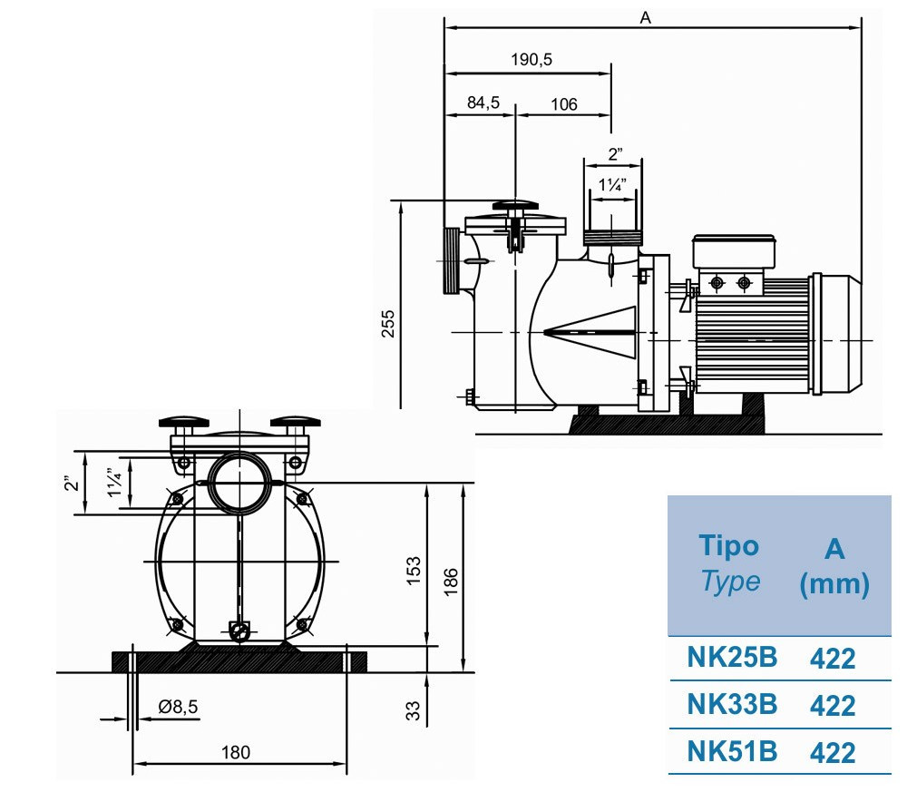 Насос с префильтром для бассейна Kripsol серии Ninfa NK25 - 6 м3/час - фото 4 - id-p36626817