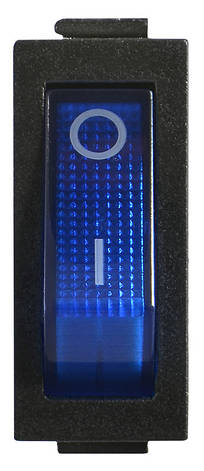 KCD3-101N BL/B 220V  Перемикач 1 клав. синій з підсвічуванням, фото 2