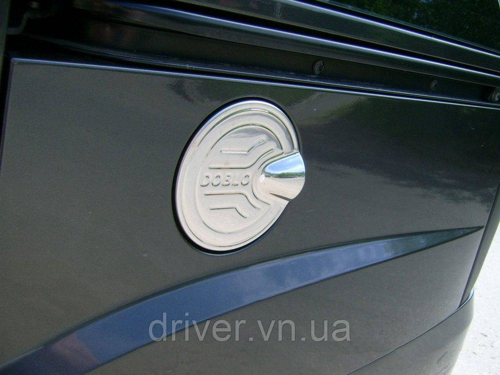 Накладка на лючок бензобака (нерж.) OmsaLine - Итальянская нержавейка для Fiat Doblo I 2001-2005 гг