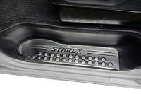 Накладки на пороги OmsaLine (3 шт, нержавейка) для Hyundai H200, H1, Starex 1998-2007 гг