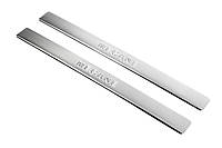 Накладки на пороги OmsaLine (2 шт., нержавейка) для Renault Megane I 1996-2004 гг