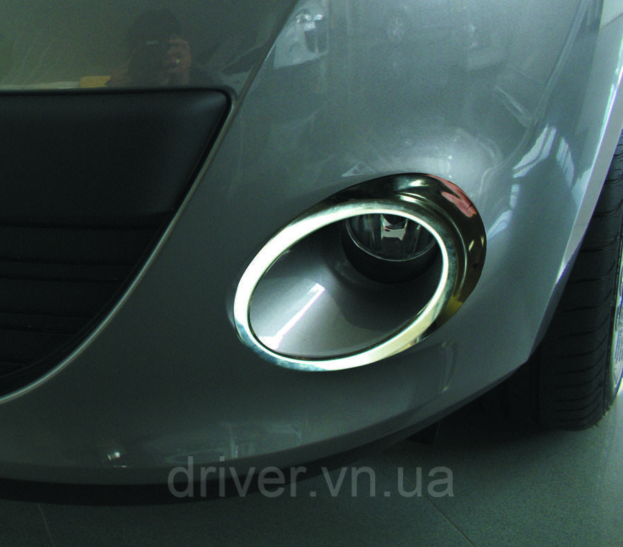 Окантовка противотуманок 2008-2011 (2 шт, нерж) для Renault Megane III