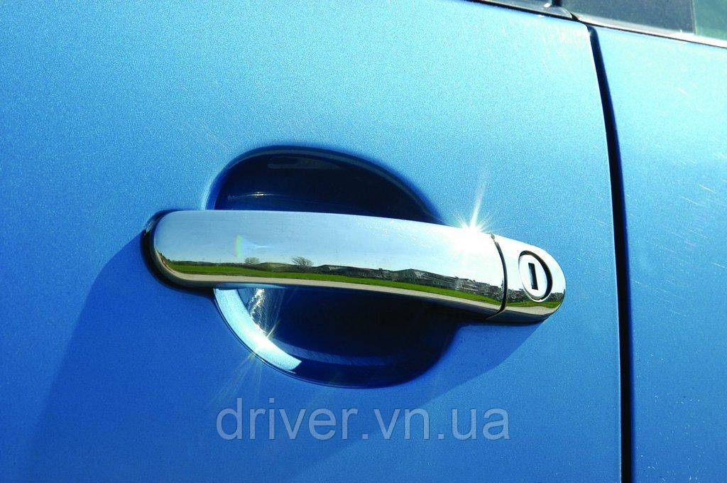 Накладки на ручки (нерж) 4 шт, OmsaLine - Итальянская нержавейка для Seat Toledo 2000-2005 гг