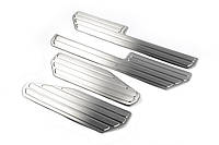 Накладки на внутренние пороги нержавейка OmsaLine (4 шт) для Volkswagen Amarok 2010-2022 гг