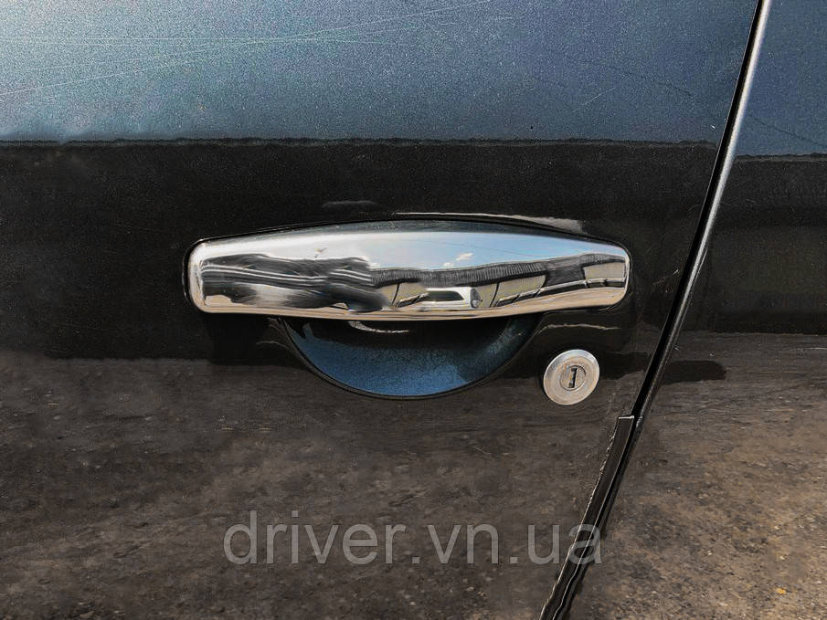 Накладки на ручки (4 шт, нерж) для Nissan Terrano 2014- гг