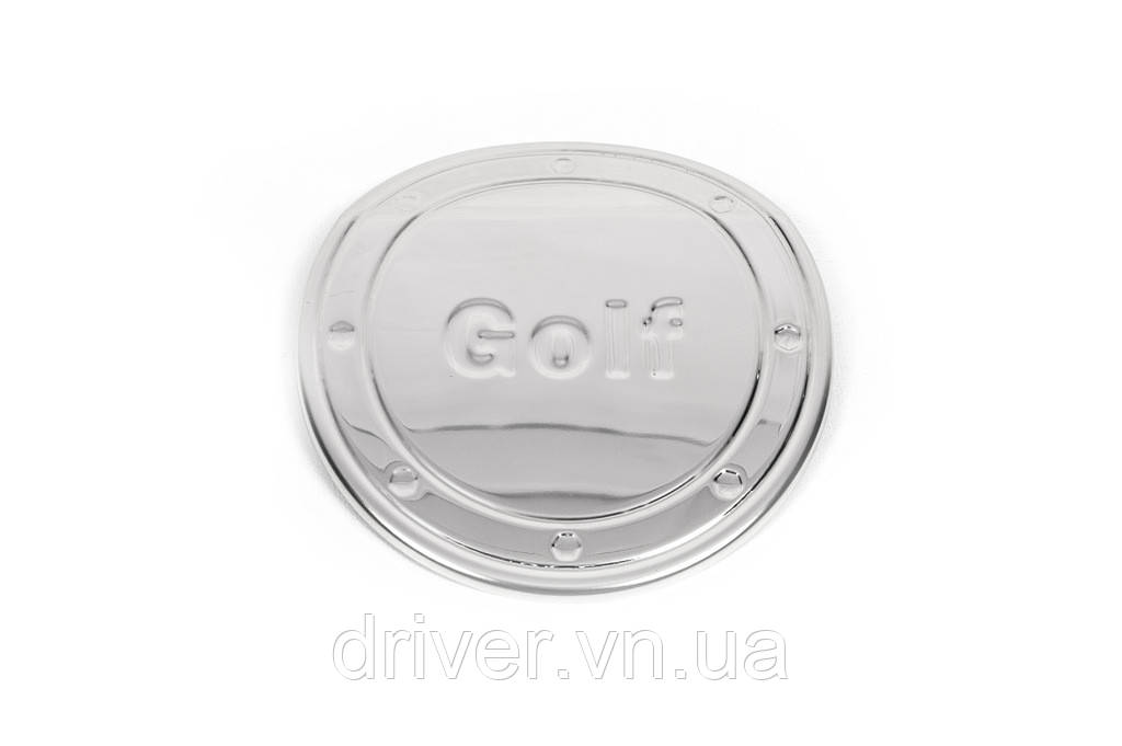 Накладка на лючок бензобака (нерж.) для Volkswagen Golf 5
