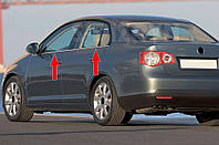 Наружные молдинги окон нержавейка (4 шт) OmsaLine - Итальянская Нержавейка для Volkswagen Jetta 2006-2011 гг