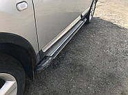 Боковые пороги Rainbow (2 шт., алюминий) для Nissan Qashqai 2007-2010 гг