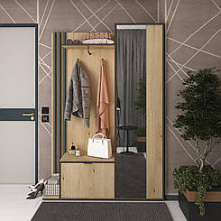 Передпокій з дзеркалом Doros Дора М 131х40х192 см Дуб артизан (DRS-011339)