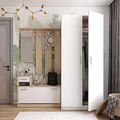 Передпокій Doros Alice та шафа Promo Білий/Дуб сонома (DRS-011386)