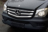 Накладки на решетку (2013-2025, нерж.) OmsaLine - Итальянская нержавейка для Mercedes Sprinter W906, фото 3