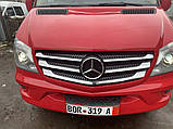 Накладки на решетку (2013-2025, нерж.) OmsaLine - Итальянская нержавейка для Mercedes Sprinter W906, фото 4