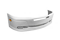 Накладка на передний бампер с 2 вырезами под фары (грунт под покраску) для Mercedes Sprinter