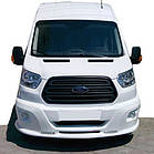 Накладка на передний бампер LED (2014-2019, грунт под покраску) для Ford Transit 2014- гг