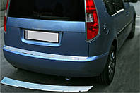 Накладка на задний бампер OmsaLine Нержавейка Глянцевая для Dacia Lodgy 2012-2022 гг